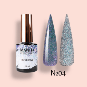 Гель лак MANITA PROFESSIONAL MULTICHROME REFLECTIVE светоотражающий с хлопьями юки №04 (10 мл)
