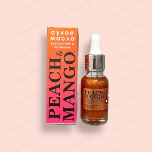 18501 Сухое масло для ногтей и кутикулы с шиммером "PEACH and MANGO". 15 мл Milv