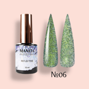 Гель лак MANITA PROFESSIONAL MULTICHROME REFLECTIVE светоотражающий с хлопьями юки №06 (10 мл)