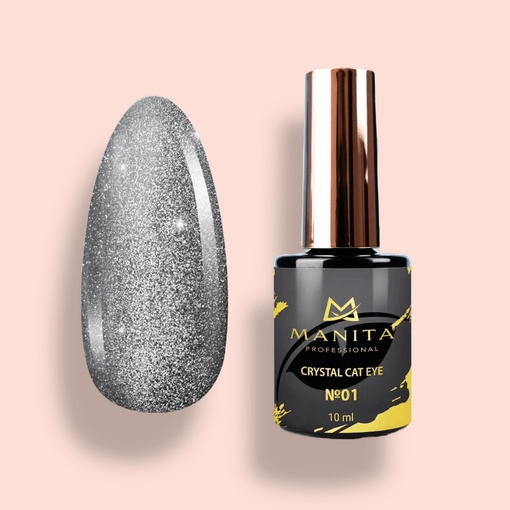 Гель-Лак Кошачий глаз Manita Professional "Crystal Cat Eye" 10мл - №01