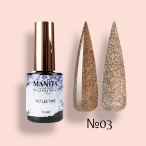 Гель лак MANITA PROFESSIONAL MULTICHROME REFLECTIVE светоотражающий с хлопьями юки №03 (10 мл)