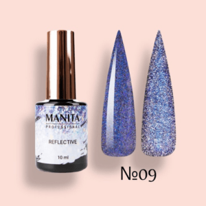 Гель лак MANITA PROFESSIONAL MULTICHROME REFLECTIVE светоотражающий с хлопьями юки №09 (10 мл)