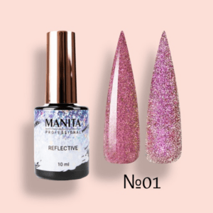 Гель лак MANITA PROFESSIONAL MULTICHROME REFLECTIVE светоотражающий с хлопьями юки №01 (10 мл)