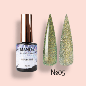 Гель лак MANITA PROFESSIONAL MULTICHROME REFLECTIVE светоотражающий с хлопьями юки №05 (10 мл)