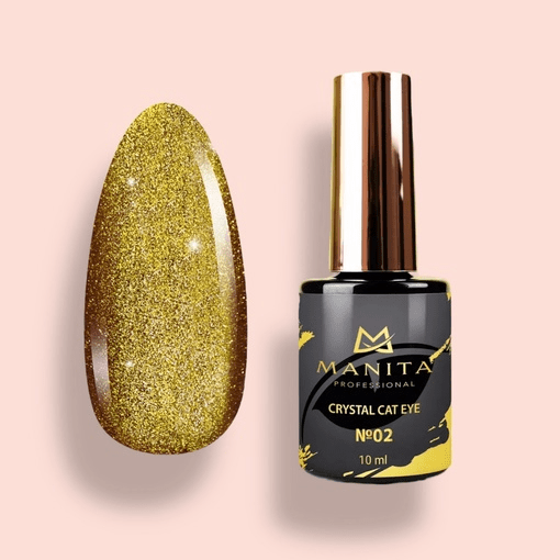 Гель-Лак Кошачий глаз Manita Professional "Crystal Cat Eye" 10мл - №02