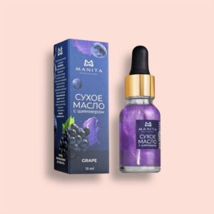 Масло для кутикулы MANITA PROFESSIONAL сухое укрепляющее с шиммером GRAPE 15 ml