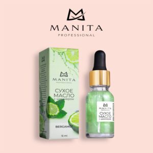 Масло для кутикулы MANITA PROFESSIONAL сухое укрепляющее с шиммером BERGAMOT 15 ml