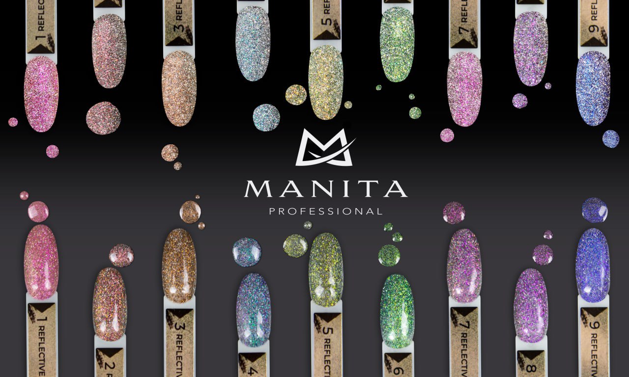 Гель лак MANITA PROFESSIONAL MULTICHROME REFLECTIVE светоотражающий с хлопьями юки №09 (10 мл) — изображение 2