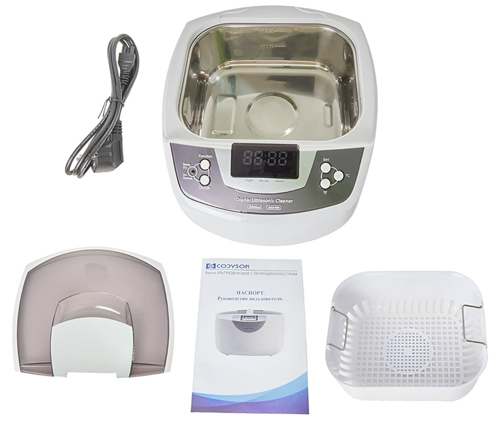 Codyson CD-4810 ультразвуковая мойка с подогревом, 2 л — изображение 3