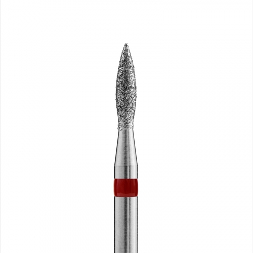 Кристалл, Алмазная фреза (пламя острое), D2,1, L080, мягкая, 856.104.243.080.021