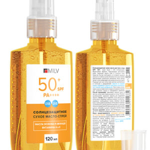 Milv Масло 20066 Солнцезащитное СУХОЕ для тела и лица SPF 50+. 120 мл