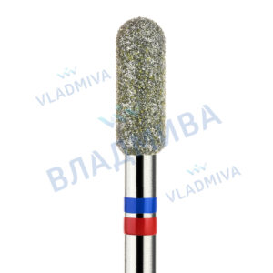 Фреза Алмазная Цилиндрическая, Полусферический конец - ВладМиВа 866.104.137.080.033G(5 шт/блистер)