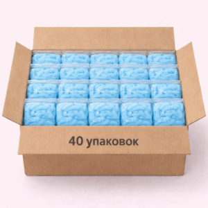 Шапочки Одноразовые Шарлотта ГОЛУБЫЕ (50шт/уп) (КОМПЛЕКТ ИЗ 40уп)