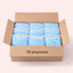 Шапочки Одноразовые Шарлотта ГОЛУБЫЕ (50шт/уп) (КОМПЛЕКТ ИЗ 10уп)