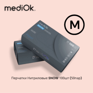 MediOk Перчатки Нитриловые PEPEL СЕРЫЕ M 50 пар/уп.(3.5 гр.)