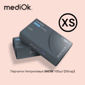 MediOk Перчатки Нитриловые PEPEL СЕРЫЕ XS 50 пар/уп.(3.5 гр.)
