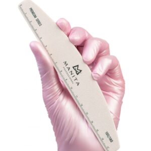 MANITA PROFESSIONAL Пилка для ногтей Лодка РREMIUM ЛИНЕЙКА БЕЛАЯ 100/180 грит (арт.МР523)