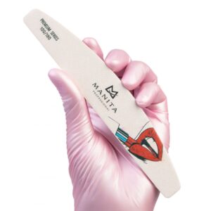 MANITA PROFESSIONAL Пилка для ногтей Лодка РREMIUM ГУБЫ БЕЛАЯ 100/180 грит (арт.МР527)