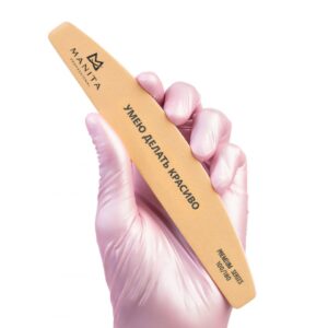 MANITA PROFESSIONAL Пилка для ногтей Лодка РREMIUM УМЕЮ ДЕЛАТЬ КРАСИВО ПЕСОЧНАЯ 100/180 грит (арт.МР601)