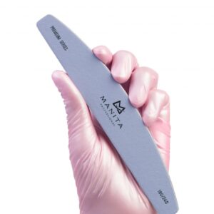 MANITA PROFESSIONAL Пилка для ногтей Лодка РREMIUM минеральная с керамическим напылением ФИОЛЕТОВАЯ 180/240 грит (арт.МР402)