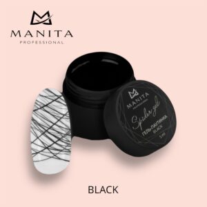 Гель-паутинка MANITA PROFESSIONAL SPIDER GEL BLACK с липким слоем (5 мл)