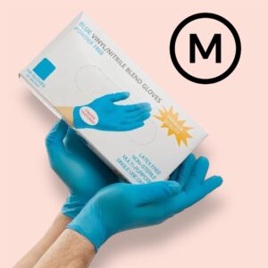 Перчатки НитроВиниловые WallyPlastic Голубые M 50 пар/уп.(3,5 гр.)