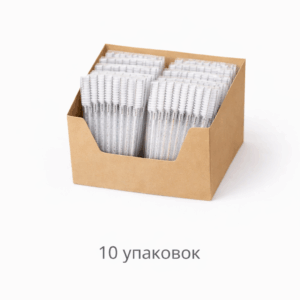 Щетка для ресниц и бровей БЕЛАЯ (50шт/уп) (КОМПЛЕКТ ИЗ 10уп)